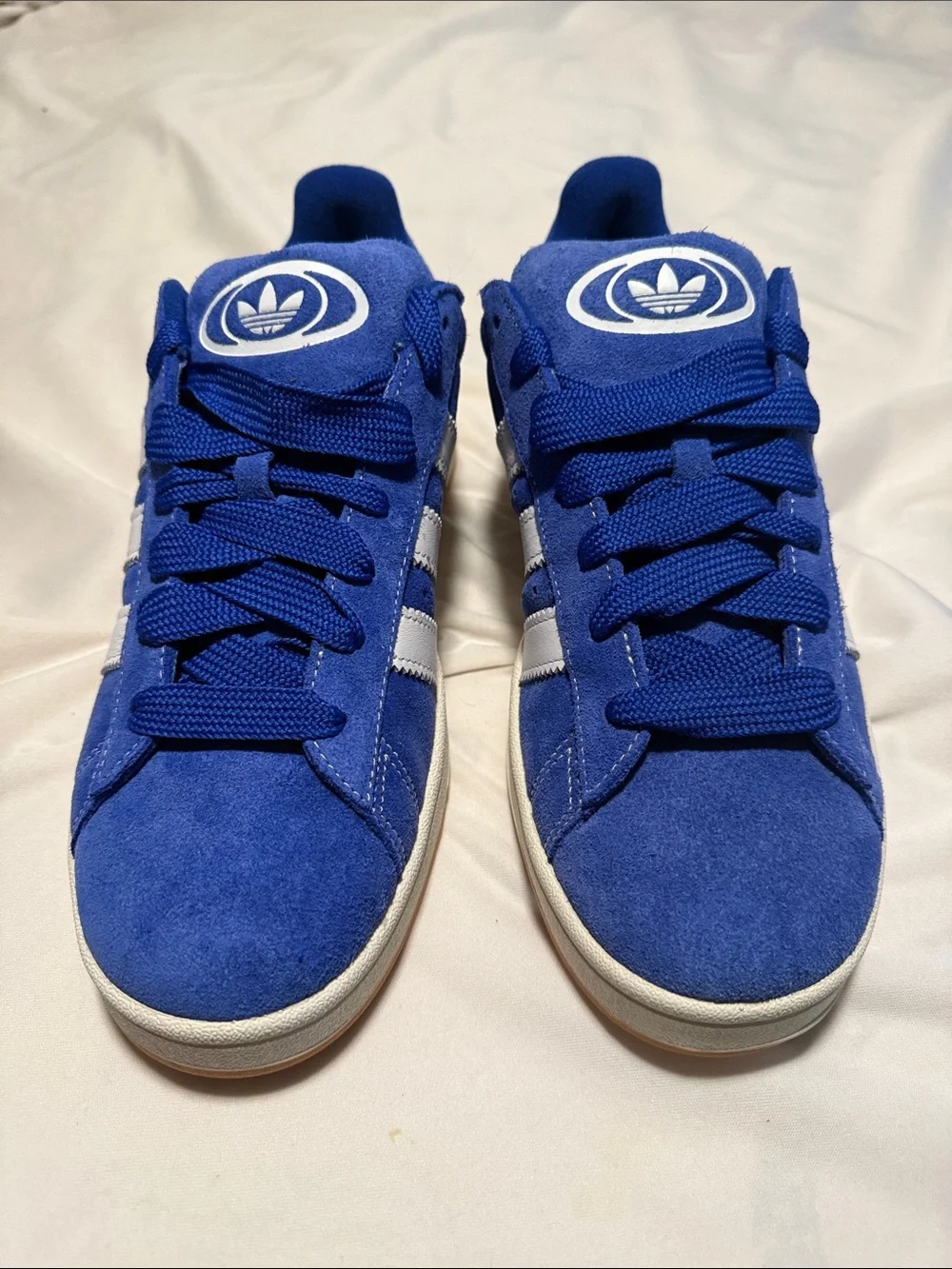 adidas Blue Suede Campus 00’s Sneakers with White Stripes
